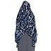 Printed long Khimar with sleeves Printed long Khimar with sleeves